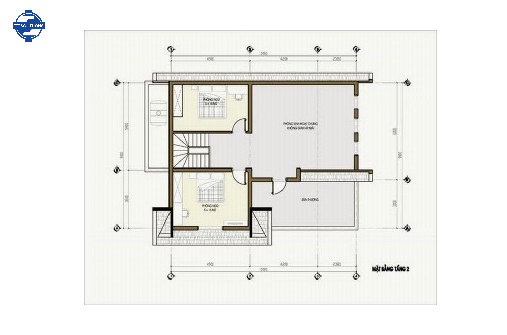 Bản vẽ thiết kế kết cấu biện pháp thi công nhà biệt thự 2 tầng. Căn biệt thự hai tầng khá rộng rãi và gọn gàng, có bản thiết kế dành cho không gian riêng tư trên tầng hai