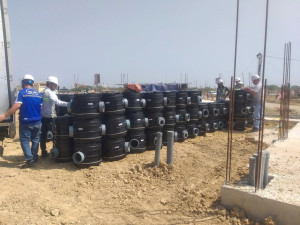 Lắp đặt hố ga nhựa thông minh tại công trình thực tế